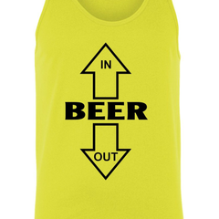 Men's Beer In Beer Out Tank Top Shirt