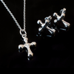 Basha Sterling Silver Cross Earrings