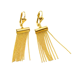 (1-1244-h9) Gold Overlay Flashy Drop Earring, 2".