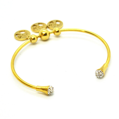 (mban-928-h9-1) Gold Plated Stainless Steel Tree of Life Bangle.