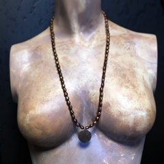 Ancient Coin Necklace on Pearls