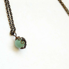 Amazonite Charm Necklace