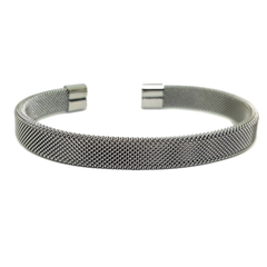 (4-5065-h6) Stainless Steel Mesh Design Bangle.