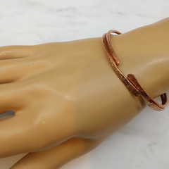 Hammer Textured Bare Copper Bangle