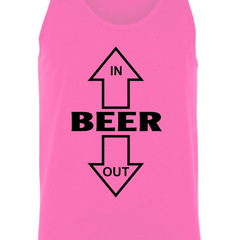 Men's Beer In Beer Out Tank Top Shirt