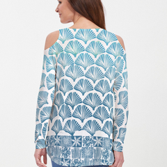 Faded Leaf Blue (2265) ~ Cold Shoulder Tunic