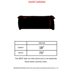 CAMO CAMOUFLAGE Sarong -Cover-up - Wrap - Pareo: Short Length