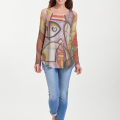 Barcelona (24010) ~ Cold Shoulder Tunic