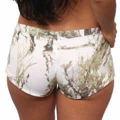 Women's White True Timber Hot Shorts Only Bikini Swimwear