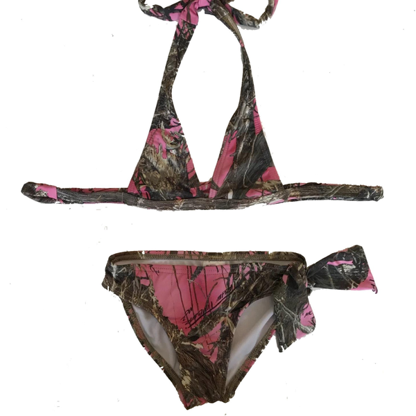 Shore Trendz Kids True Timber Bikini Halter Top and Mock Tie Side ..