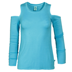 Beverly- Women's Cold Shoulder Crew Neck Stylish Premium Long Sleeve