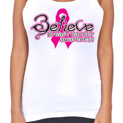 Juniors Dri Fit Believe Breast Cancer T-Back Tank Top