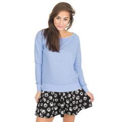 Brittany- Woman's Boat neck Soft Premium Fleece Stylish Full Sleeve Sweatshirt