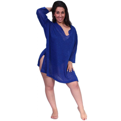 Plus Size Beach Dress Chiffon Long Sleeve Swimwear Cover-up Made in the USA