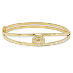 Fronay Co Gold Plated Sterling Silver Virgin Milagrosa Bangle
