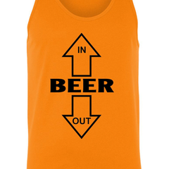 Men's Beer In Beer Out Tank Top Shirt