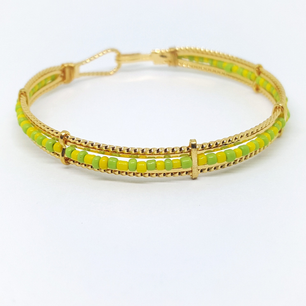 gban-01-h2 Gold Overlay Orula Bangle, 7mm.
