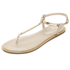 Womens Summer Black Flip Flops Faux Leather Sandals