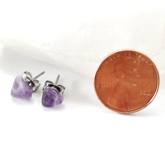 Amethyst Stud Earrings