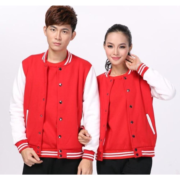 Unisex Baseball Jacket in Red