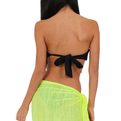 Women's Short Burnout Sarong Bikini Cover Up Wrap Pareo Made in the USA