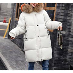 Womens Oversize Puffy Jacket with Faux Fur Hood