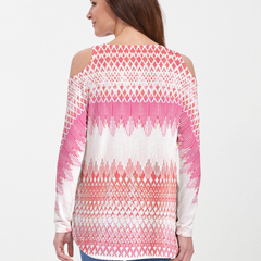 Echo Orange (7644) ~ Cold Shoulder Tunic