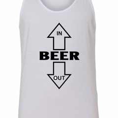 Men's Beer In Beer Out Tank Top Shirt