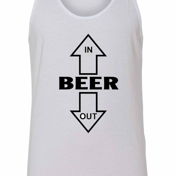 Men's Beer In Beer Out Tank Top Shirt