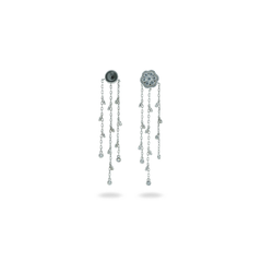 Three Tier CZ Back Earring Jackets