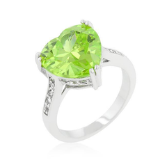 Apple Green Heart Ring