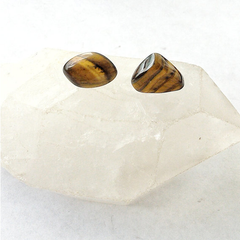 Tigers Eye Stud Earrings