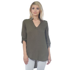 Women's Woven Cotton Gauze Tunic Top Made in USA (Small to 3X Plus Size)