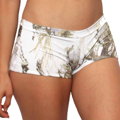 Women's White True Timber Hot Shorts Only Bikini Swimwear