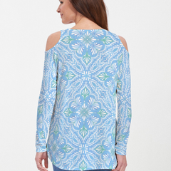 Ceramic Tiles Aqua (7615) ~ Cold Shoulder Tunic