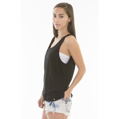 COURTNEY- Women's Boyfriend-Fit Crew Neck Sleeveless Premium Oversized Modal Tank Top