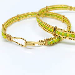 gban-01-h2 Gold Overlay Orula Bangle, 7mm.