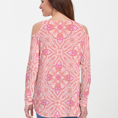 Ceramic Tiles Orange (7627) ~ Cold Shoulder Tunic