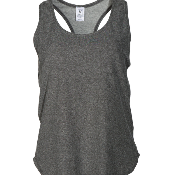 Harbor- Women's Tri-Blend Grey Athletic Sleeveless Soft Premium Tank Top