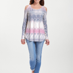 Echo Pink (7658) ~ Cold Shoulder Tunic