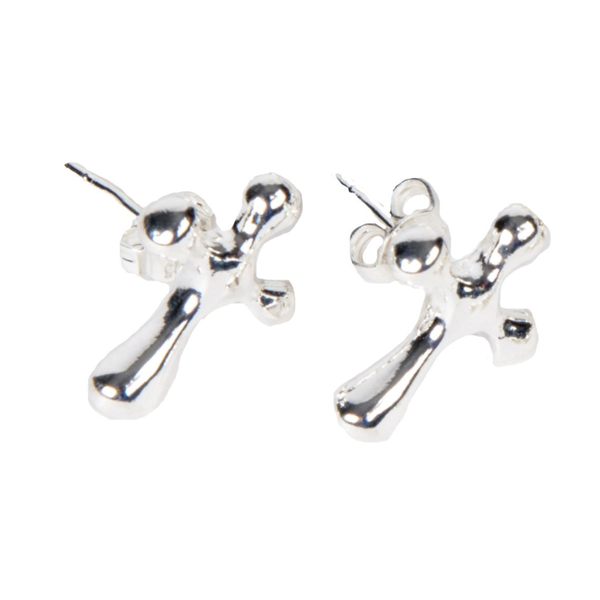 Basha Sterling Silver Cross Earrings