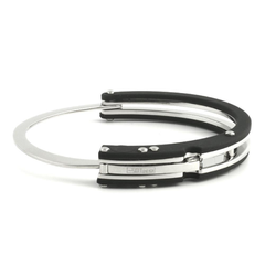 JoJino 316L Steel  Rubber Bangle Bracelet