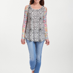 Darling Geo (13382) ~ Cold Shoulder Tunic