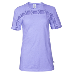 Avalon- Women's Short Sleeve Crew Neck Square Hole Premium Tee Shirt