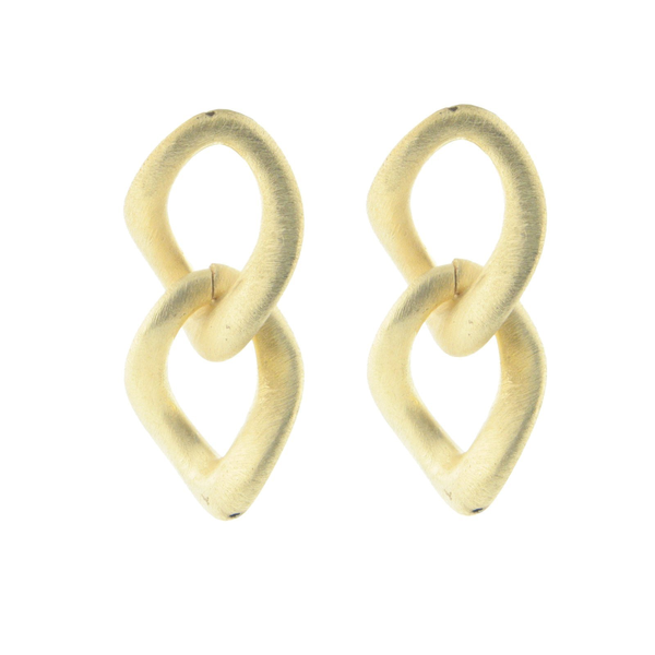 Electroformed Gold Plated Italian Links Earrings
