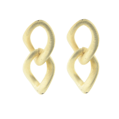 Electroformed Gold Plated Italian Links Earrings