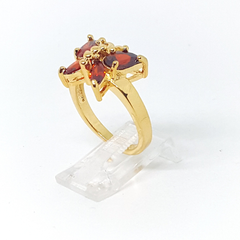 1-3101-h2 Gold Overlay CZ Butterfly Ring. (3 colors available)