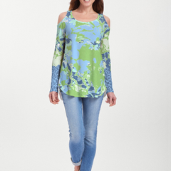 Frosted Green (19112) ~ Cold Shoulder Tunic