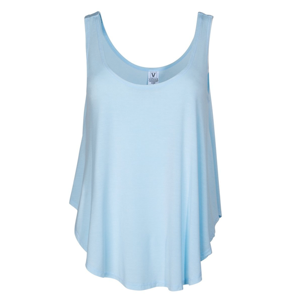 Jacoby- Women's Boyfriend-Fit U-Neck Back Less Loose and Flowy Fashion Sleeveless Tank Top
