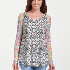 Darling Geo (13382) ~ Cold Shoulder Tunic